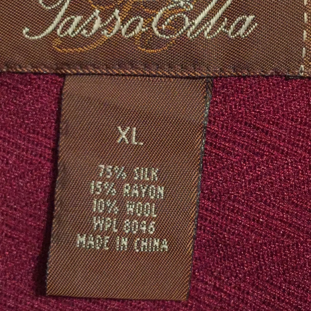 Tasso Elba shirt size XL NWOT silk 75% - Picture 3 of 4